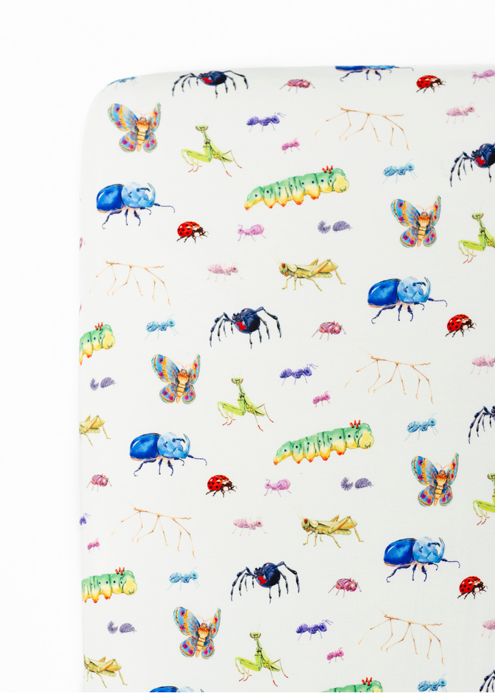 Cute as a Bug Bamboo Crib Sheet