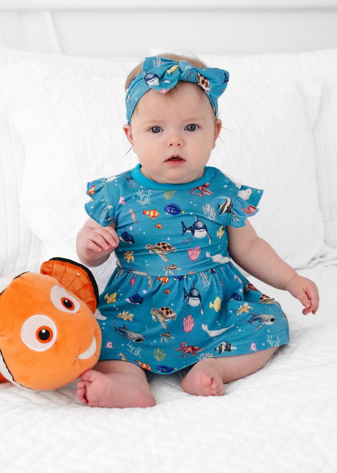Fish are Friends Baby Flutter Dress