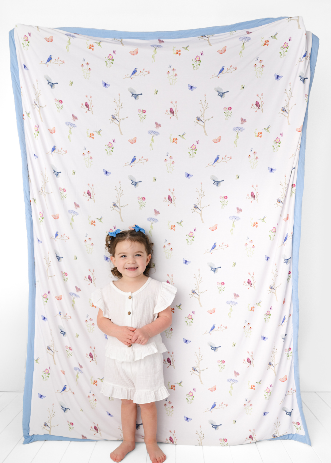 Willow Garden Large Quilted Bamboo Blanket