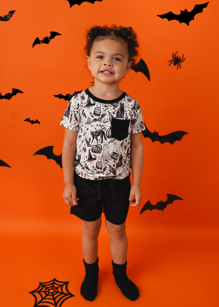 Bats & Cats Pocket Tee & Short Sets