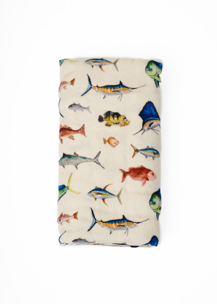 Deep Sea Fishing Swaddle Blanket