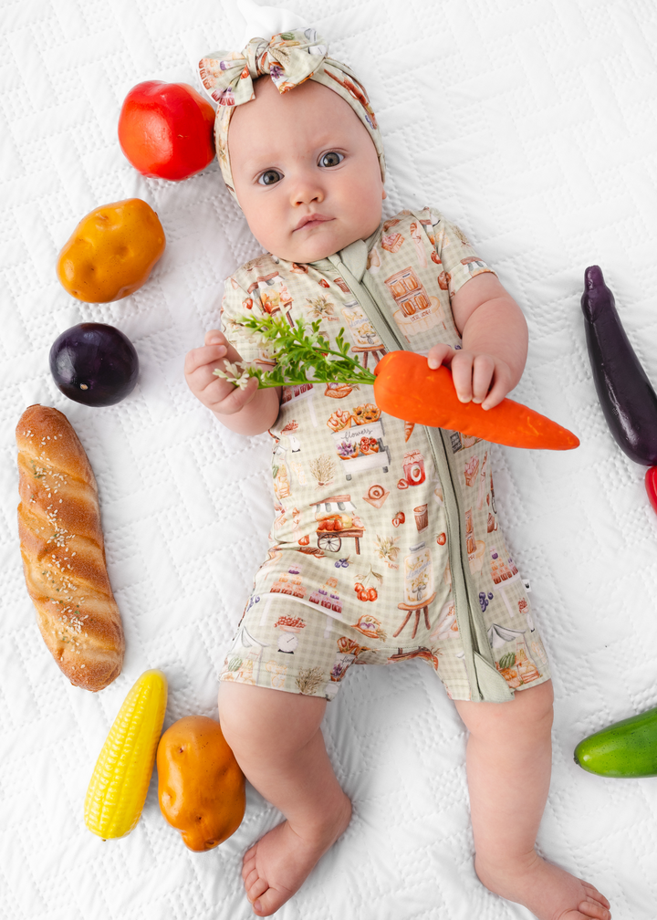 Farmer's Market Bamboo Shortie Romper