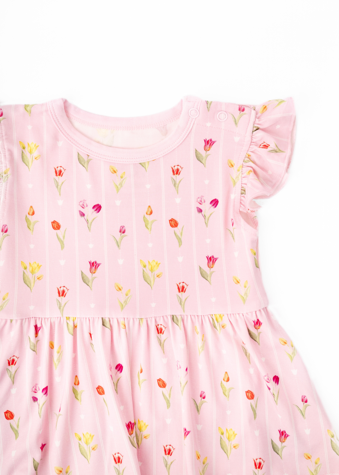 Ann Christine Floral Bamboo Flutter Dress