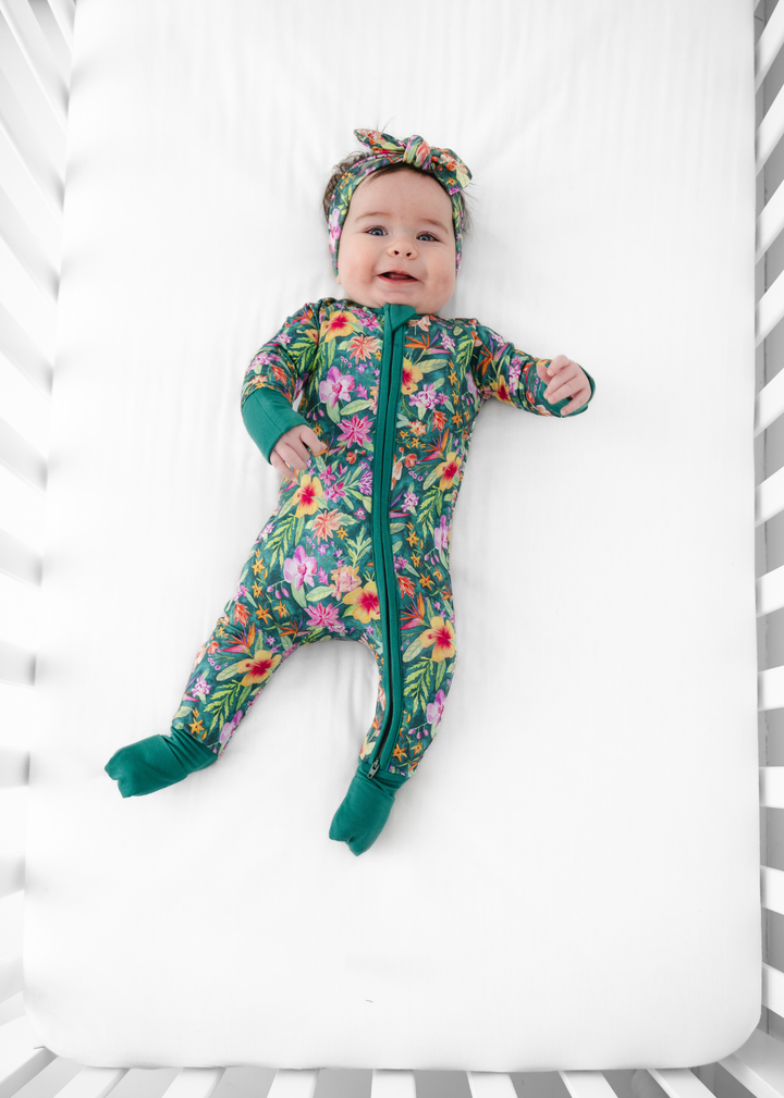 Ashley Floral Bamboo Zippered Sleeper
