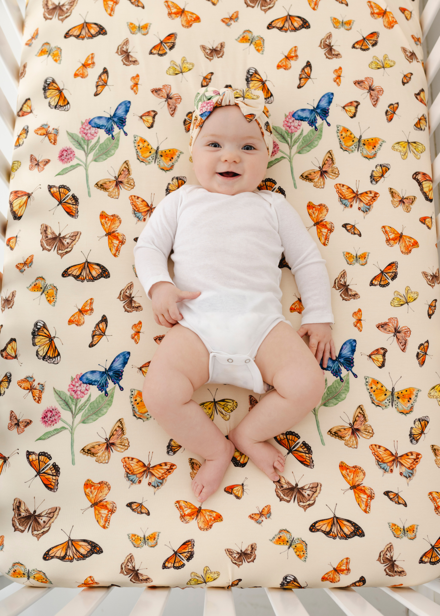 Kensington's Butterflies Bamboo Crib Sheet