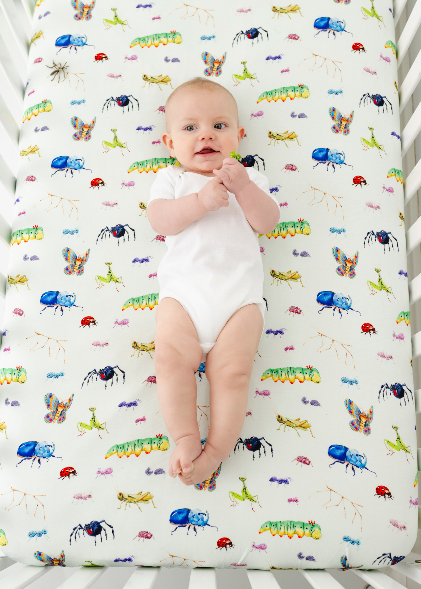 Cute as a Bug Bamboo Crib Sheet