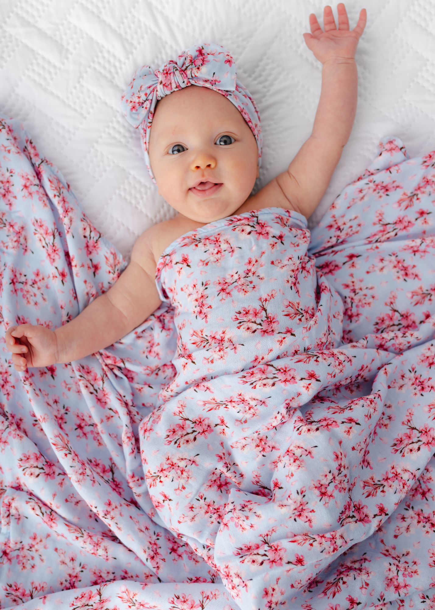 Cherry Blossom Swaddle Blanket