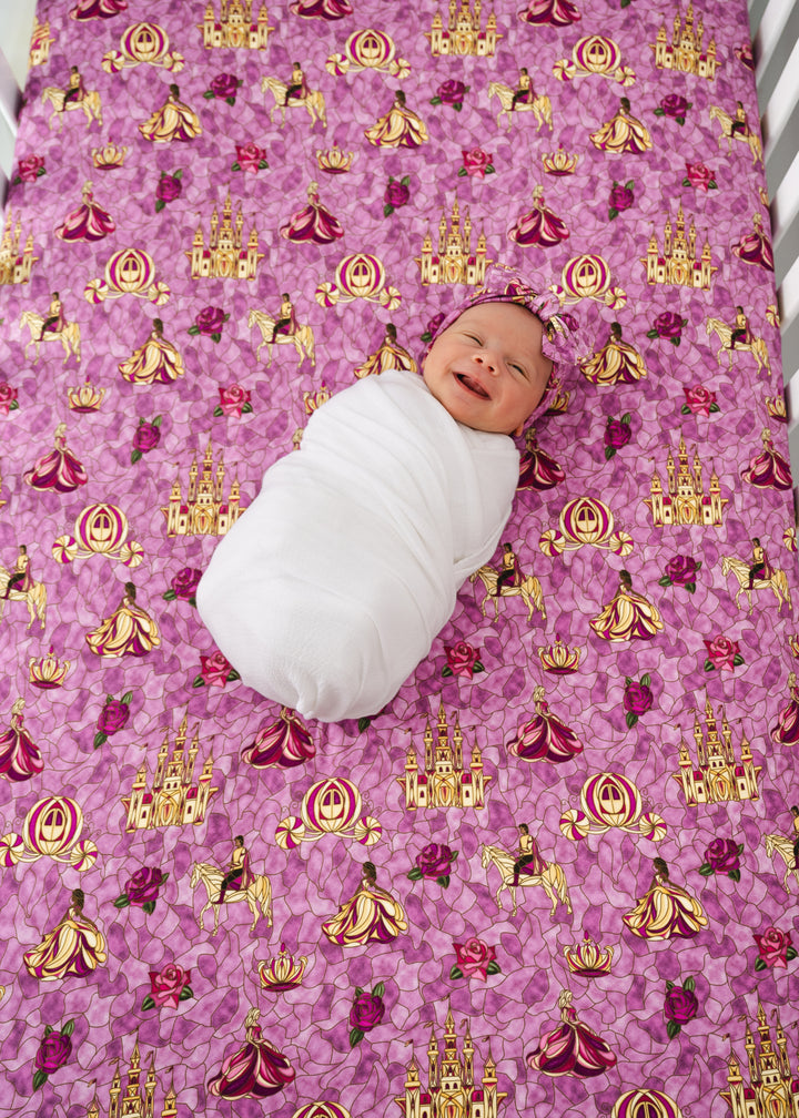 Royal Stained Glass Bamboo Crib Sheet