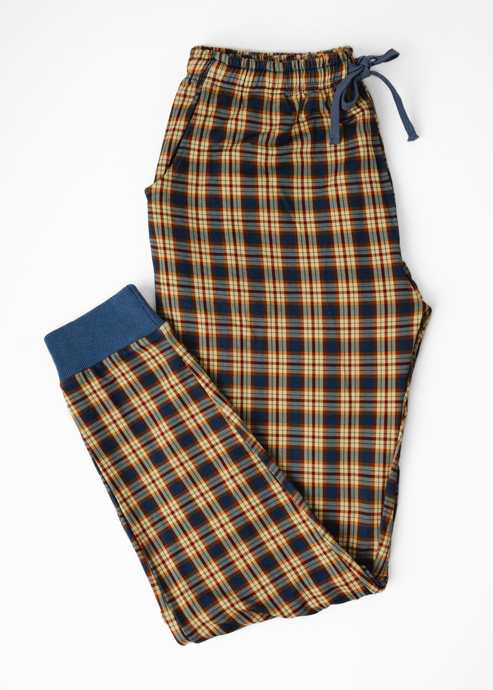 Blue Fall Plaid Adult Unisex Jogger Pants