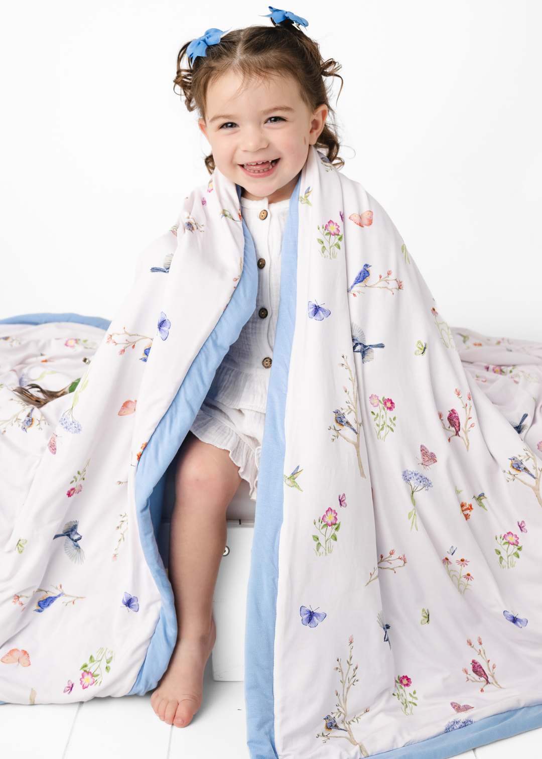 Willow Garden Large Quilted Bamboo Blanket