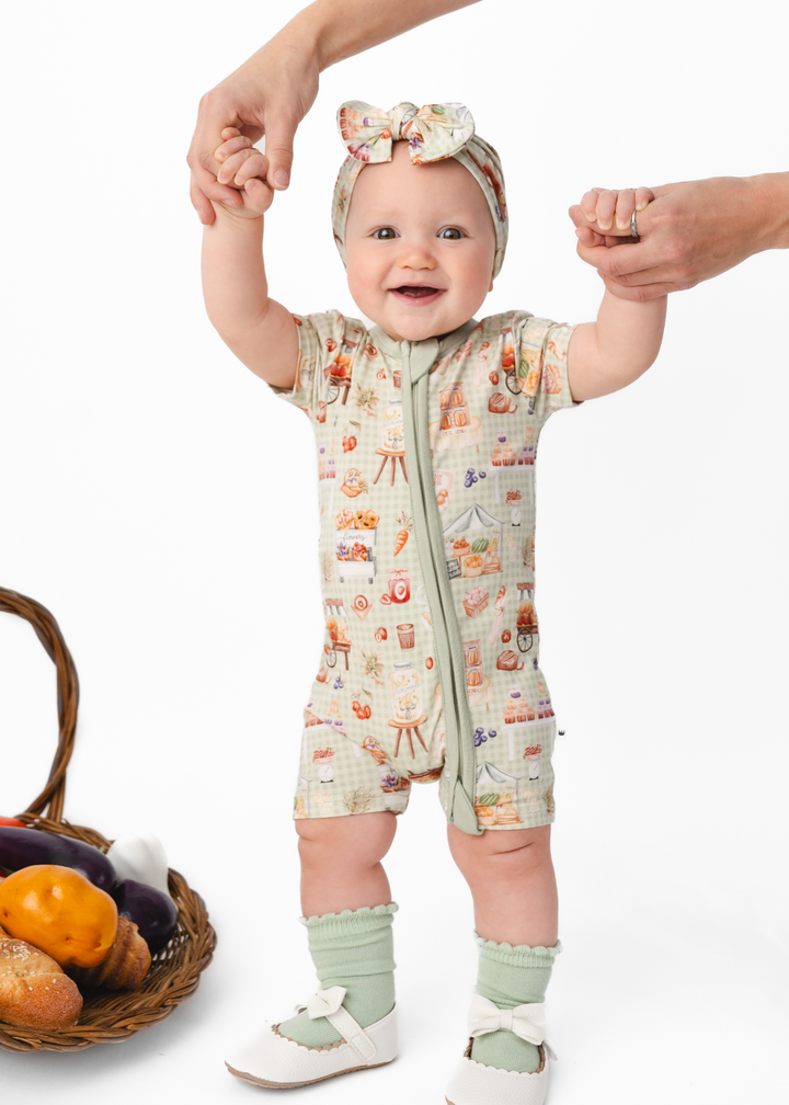 Farmer's Market Bamboo Shortie Romper