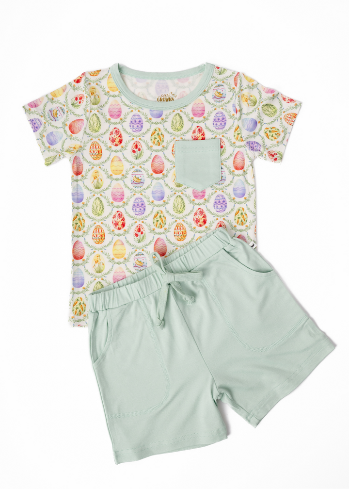 Easter Eggs Pocket Tee & Short Sets