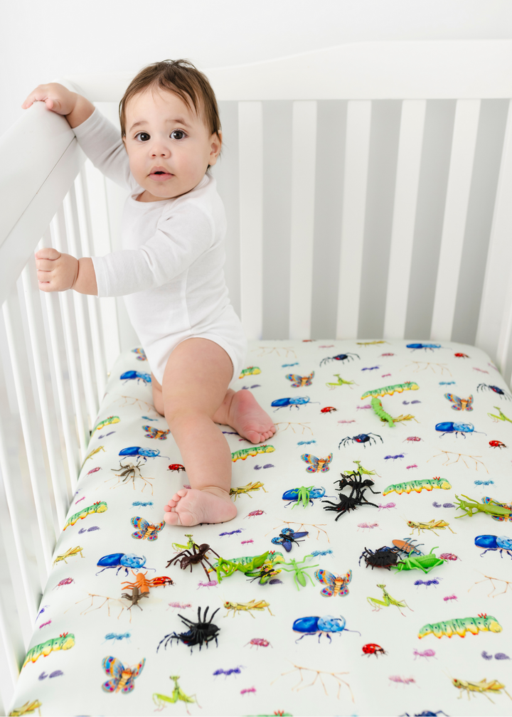 Cute as a Bug Bamboo Crib Sheet