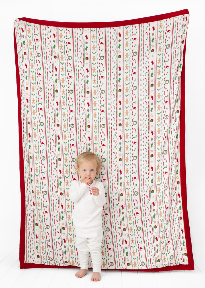 *PREORDER* White Christmas Large Quilted Bamboo Blanket