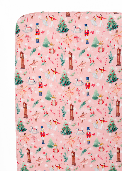 Nutcracker Christmas Bamboo Crib Sheet