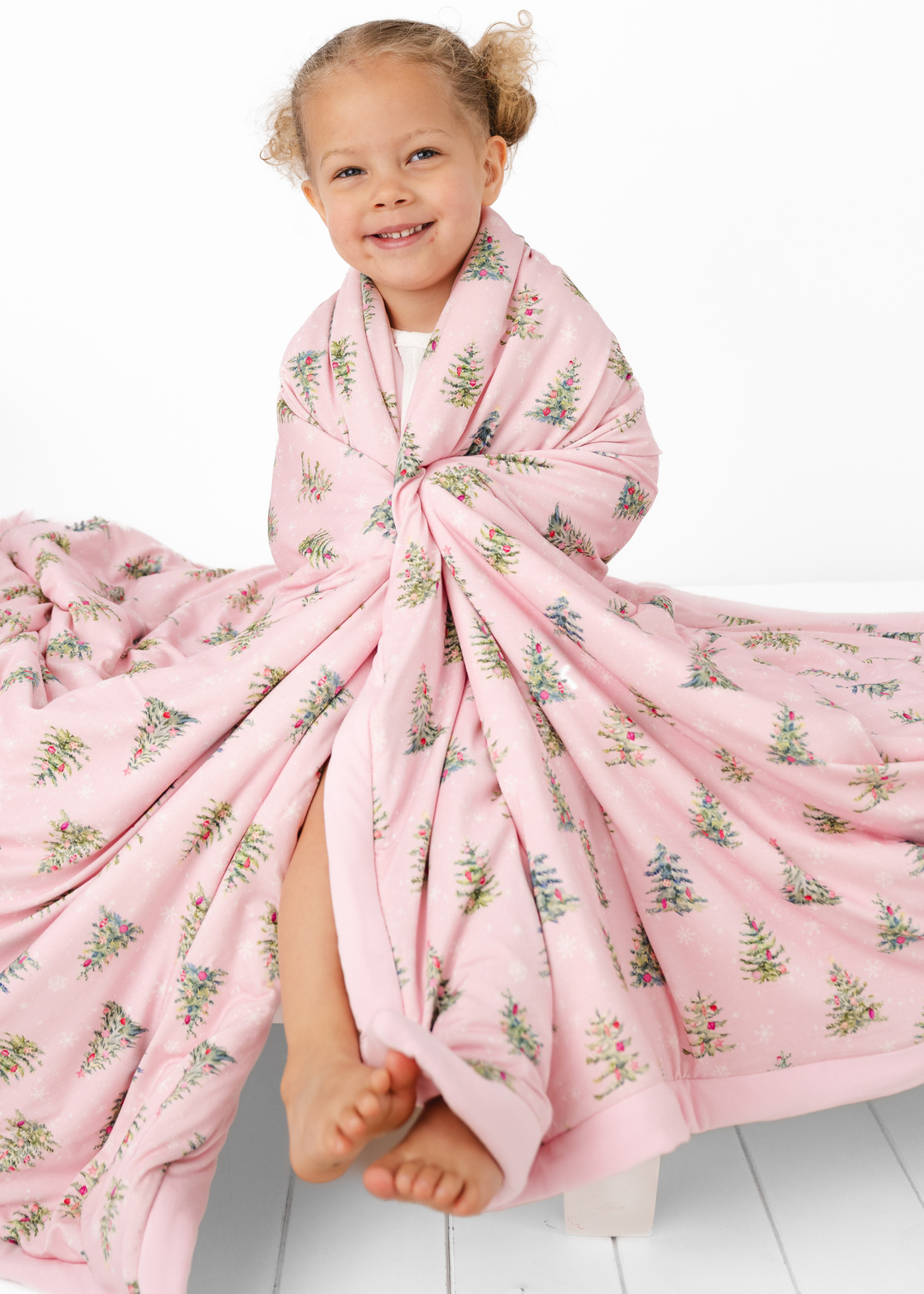 *PREORDER* Pretty Pink Christmas Large Quilted Bamboo Blanket