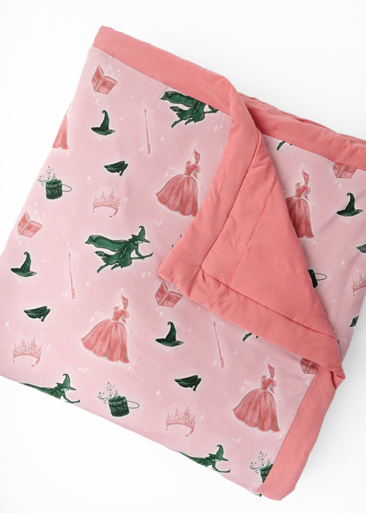 Good Witch Bad Witch Large Quilted Bamboo Blanket
