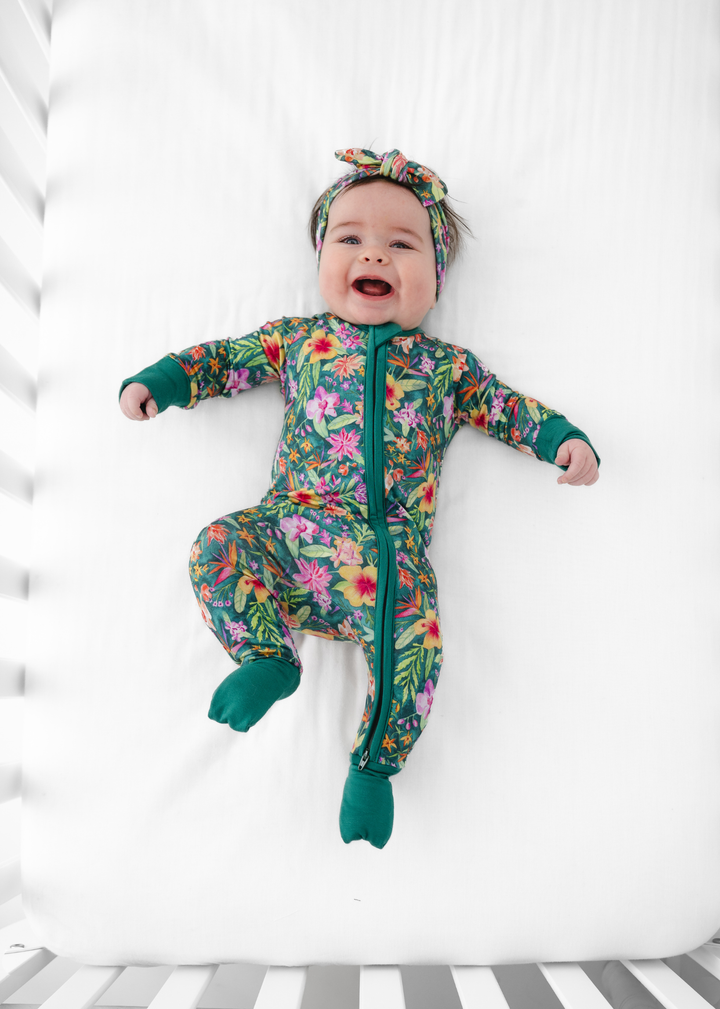 Ashley Floral Bamboo Zippered Sleeper