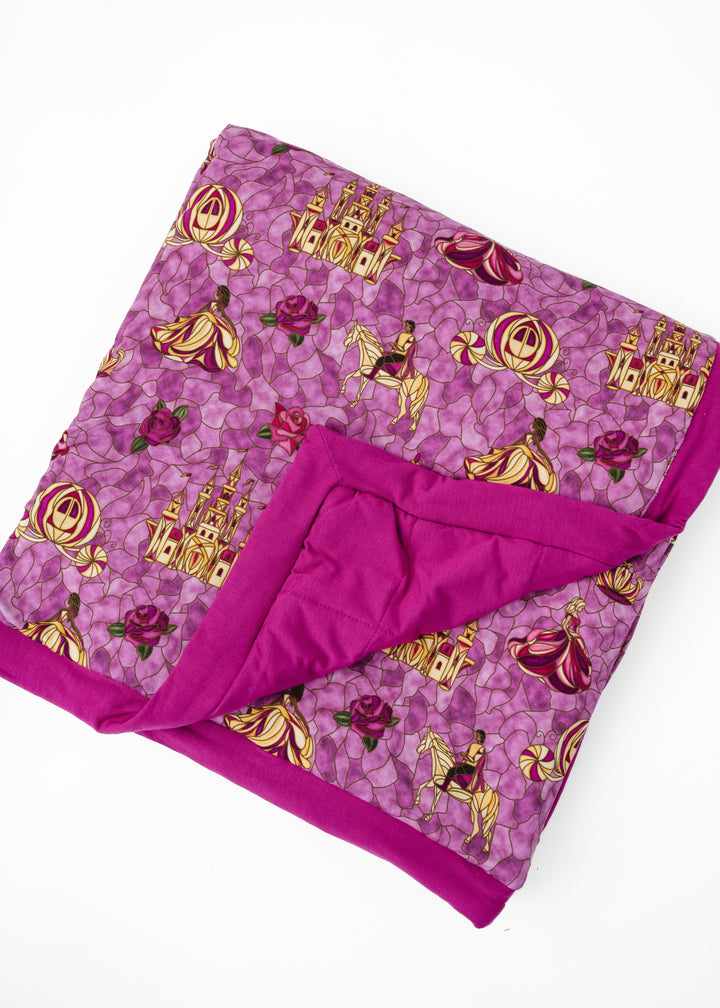 Royal Stained Glass Large Quilted Bamboo Blanket