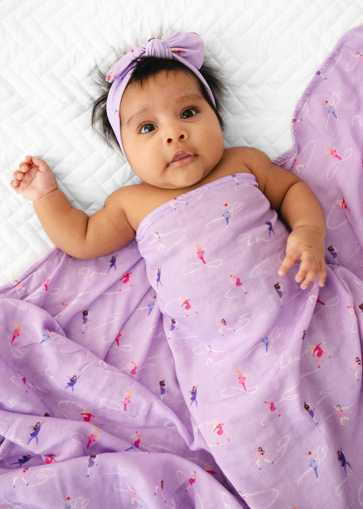 Ice Skating Swaddle Blanket