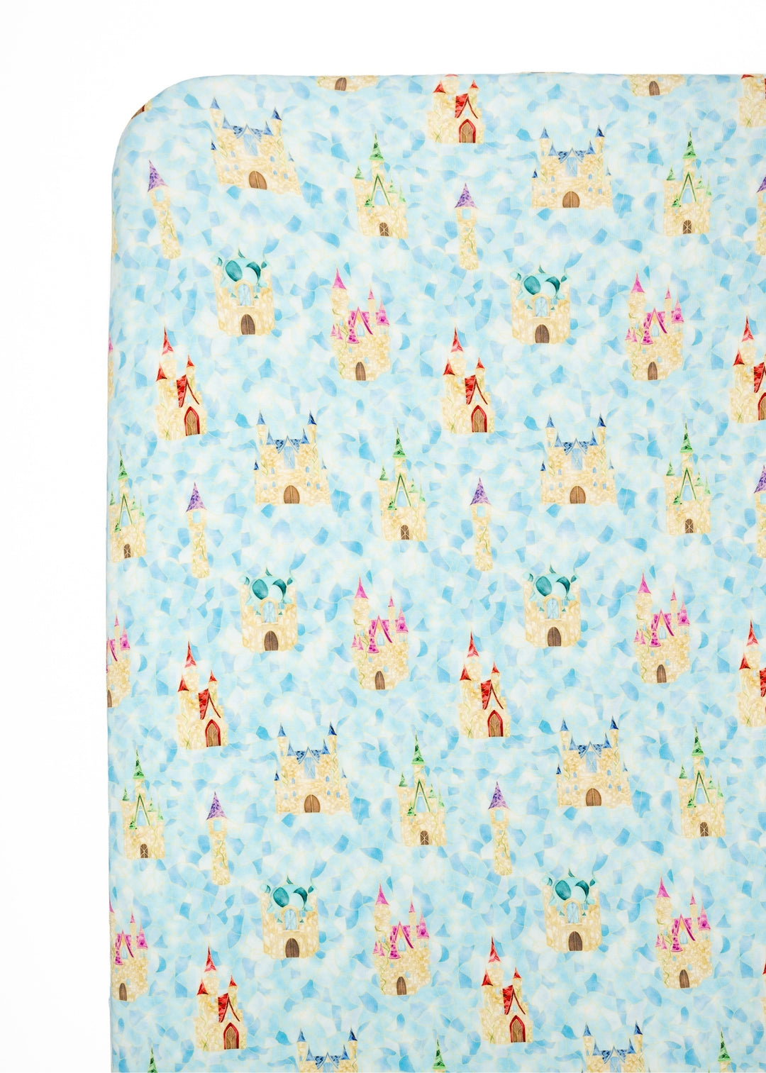 Castles Stained Glass Bamboo Crib Sheet