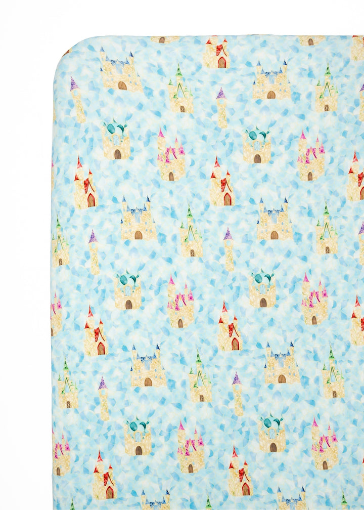 Castles Stained Glass Bamboo Crib Sheet