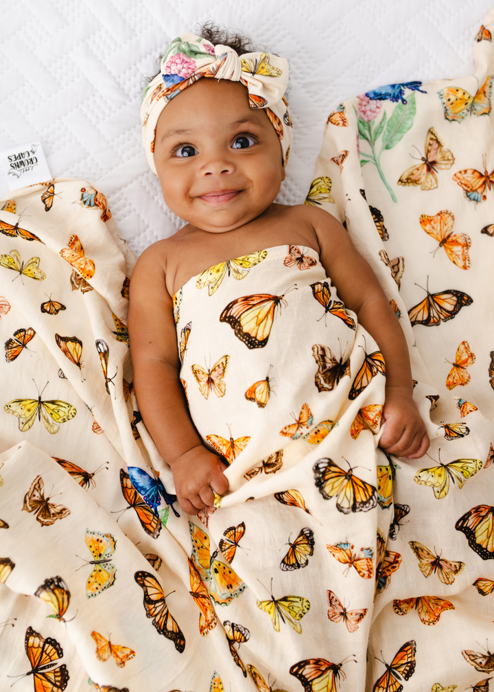 Kensington's Butterflies Swaddle Blanket