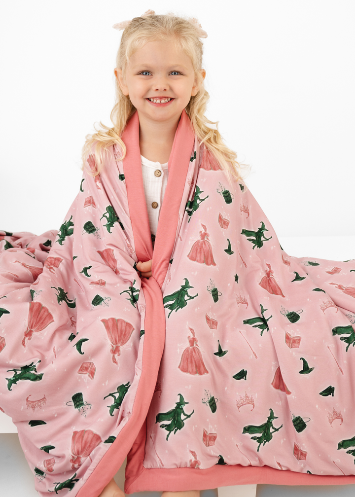 Good Witch Bad Witch Large Quilted Bamboo Blanket