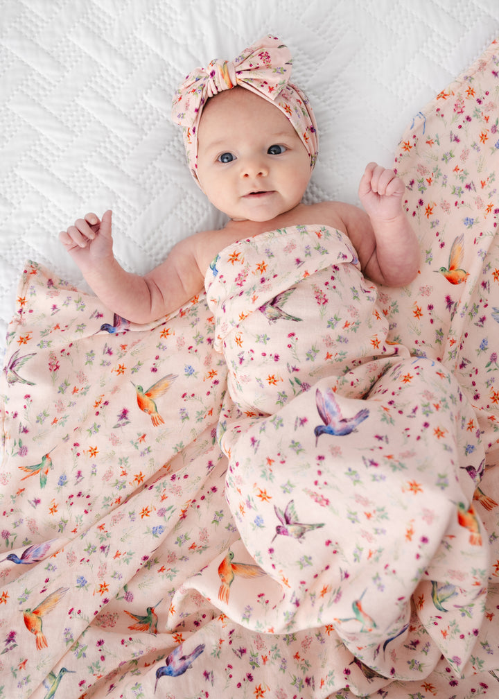 Hummingbirds Swaddle Blanket