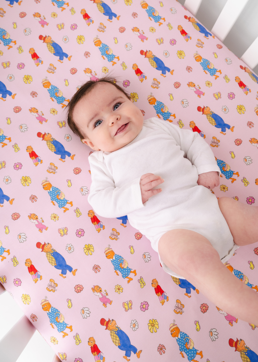 Berenstain Bears® Floral Bamboo Crib Sheet