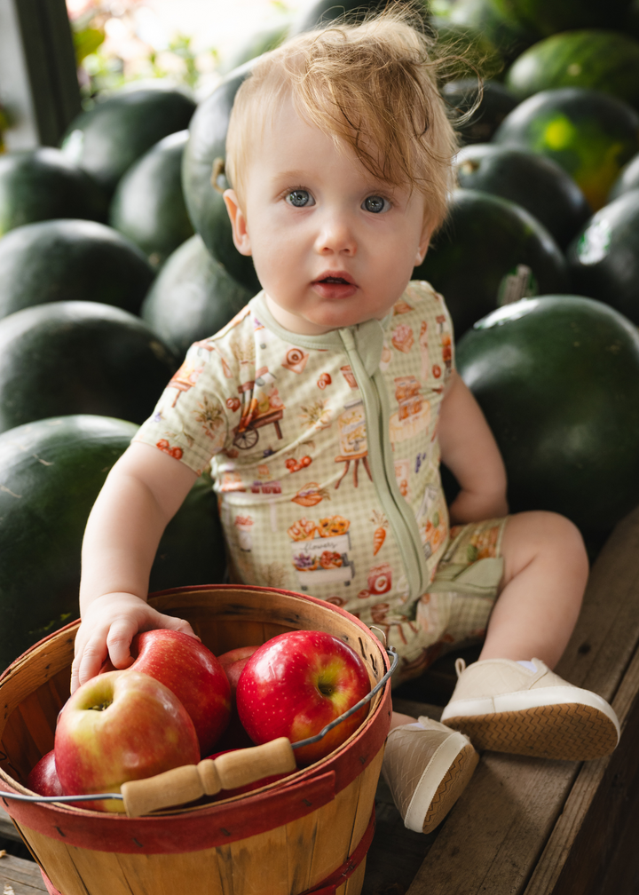 Farmer's Market Bamboo Shortie Romper