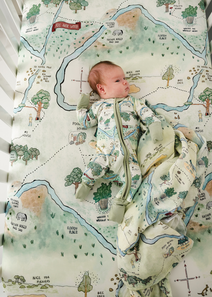 Hundred Acre Woods Bamboo Crib Sheet