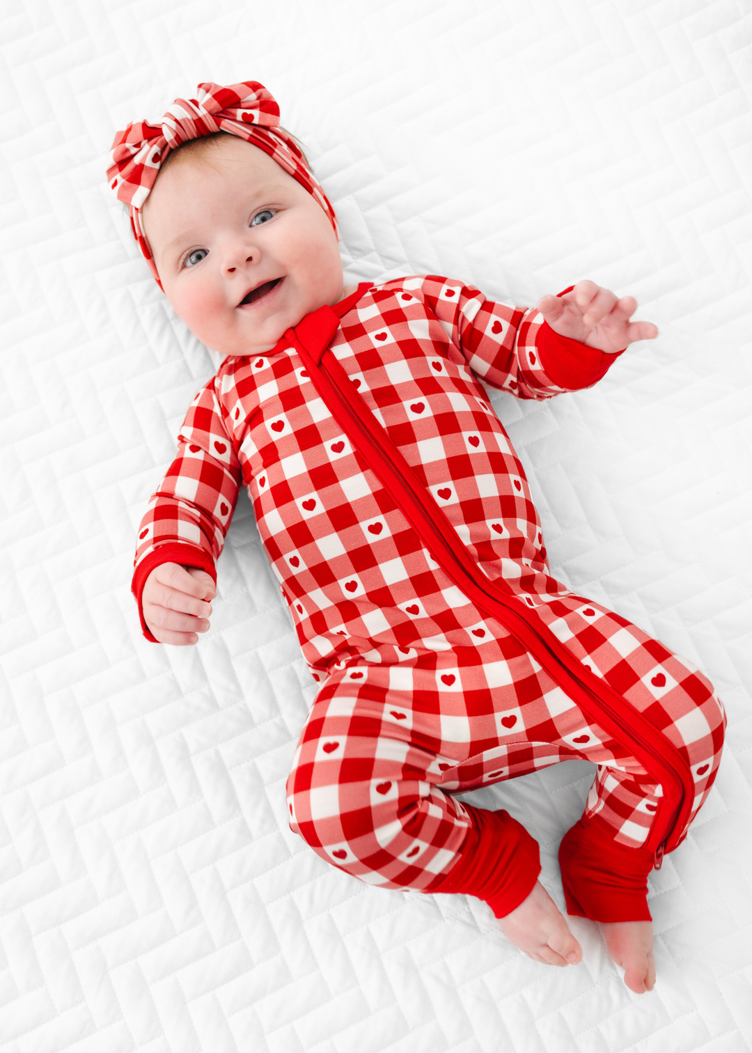 Plaid Hearts Bamboo Sleeper