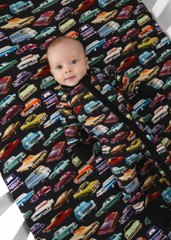 Vintage Cars Baby Bamboo Sleeper