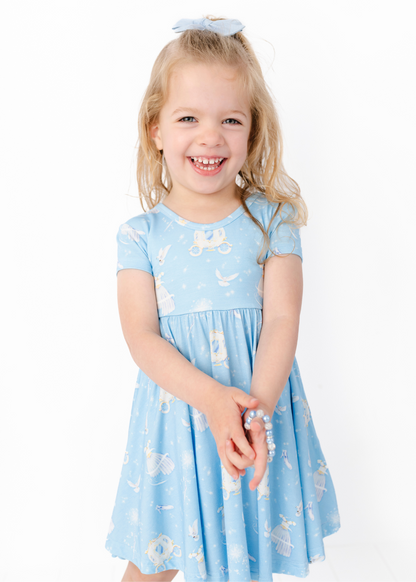 Cinderella Bamboo Short Sleeve Twirl Dress