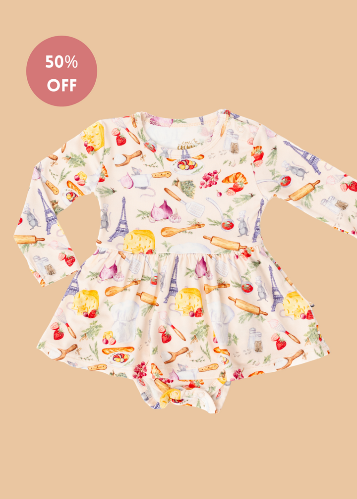 Tiny Chef Long Sleeve Baby Dress