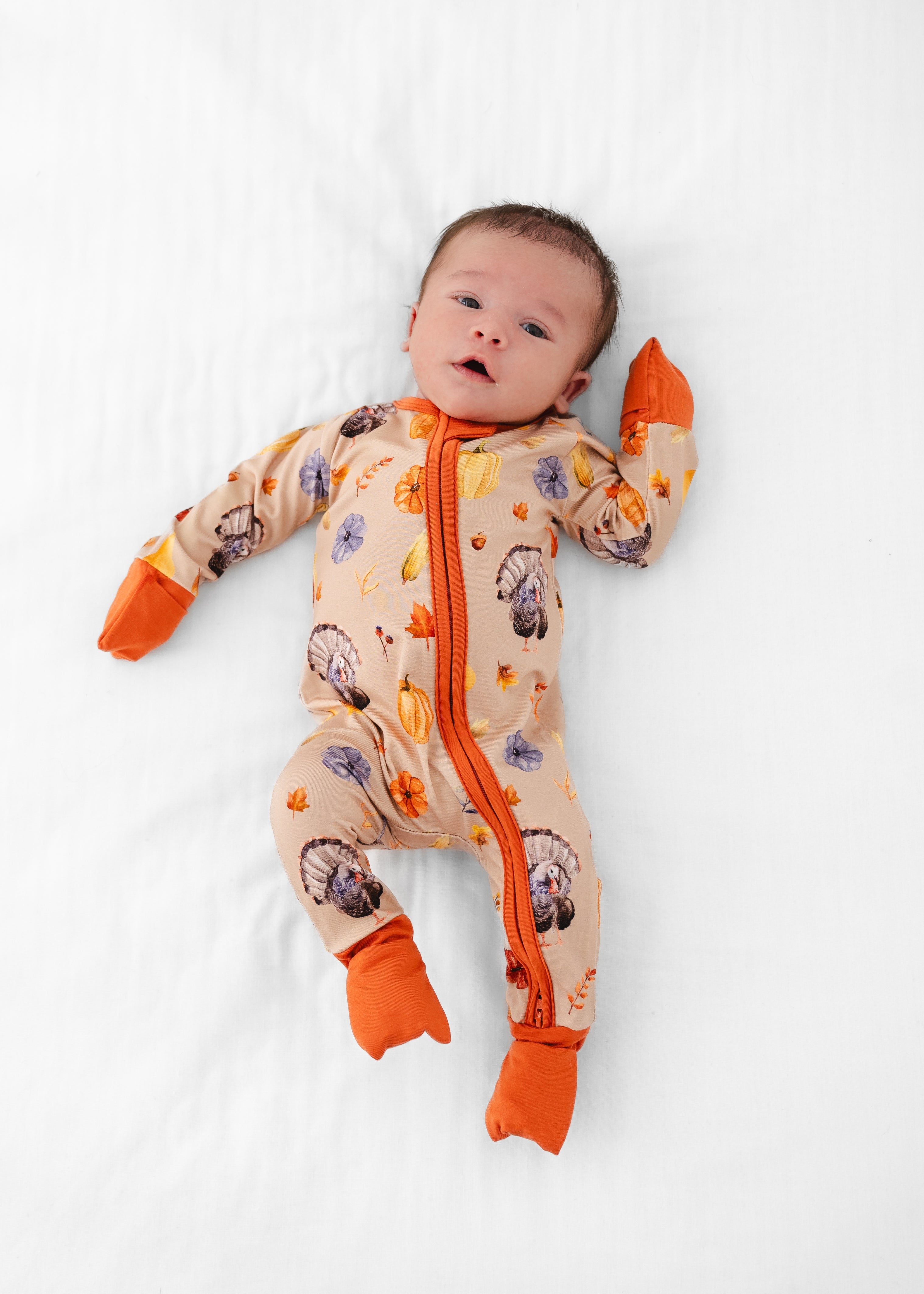 Lil Turkey Bamboo Sleeper – Little Crowns & Capes