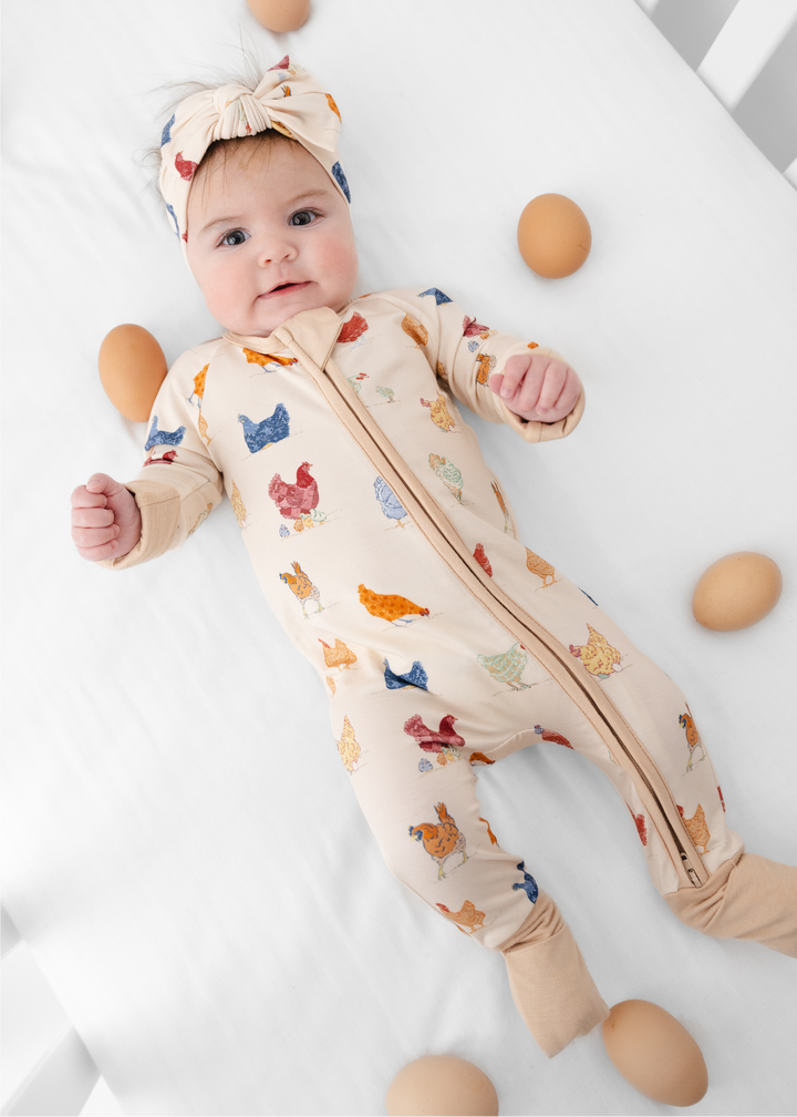 Chickens Zippered Bamboo Sleeper