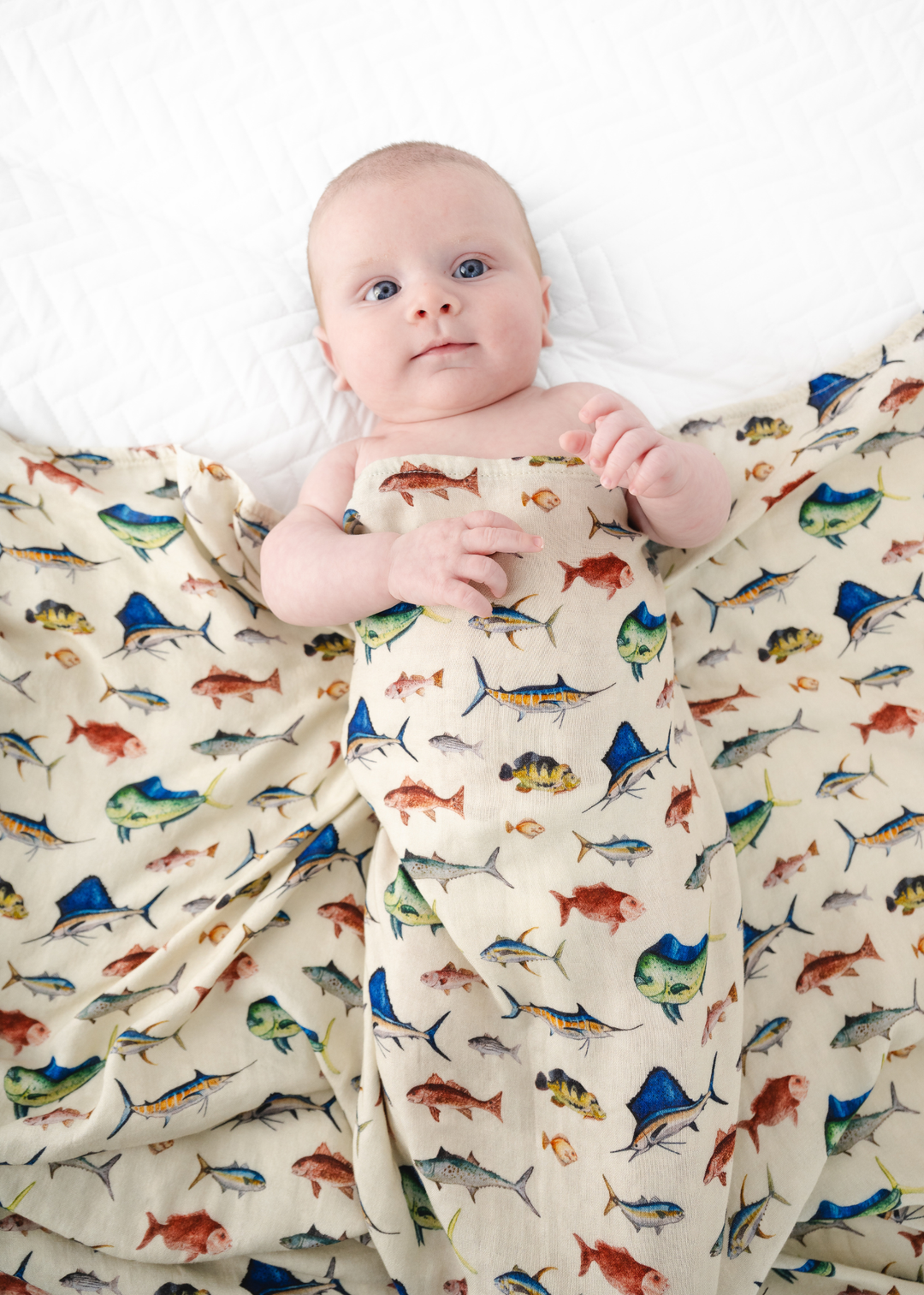 Deep Sea Fishing Swaddle Blanket