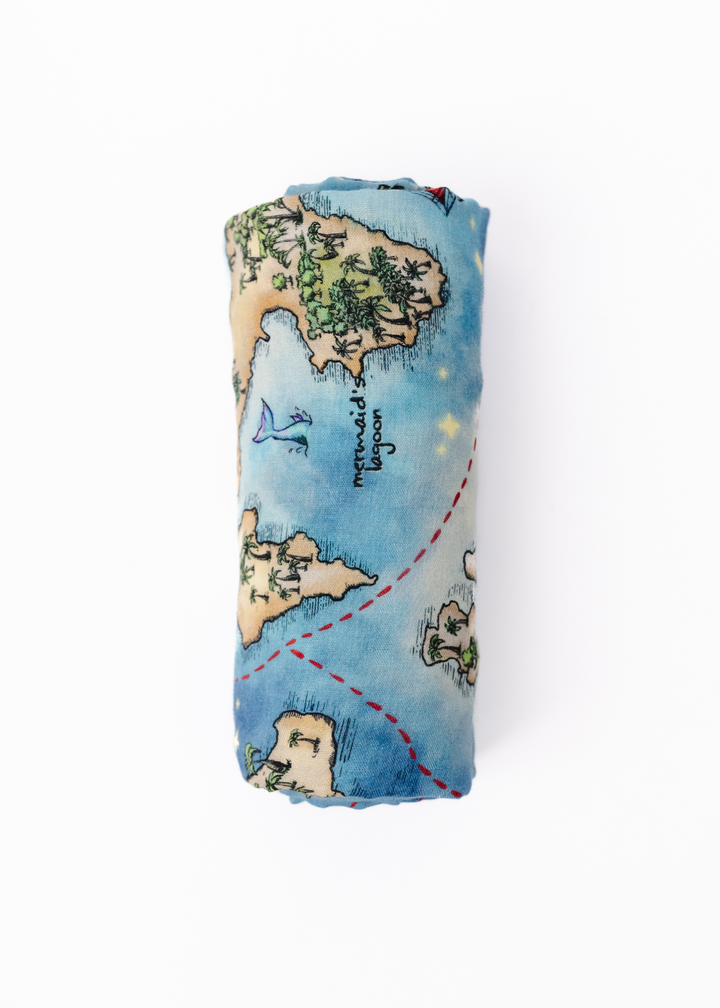 Neverland Map Swaddle Blanket