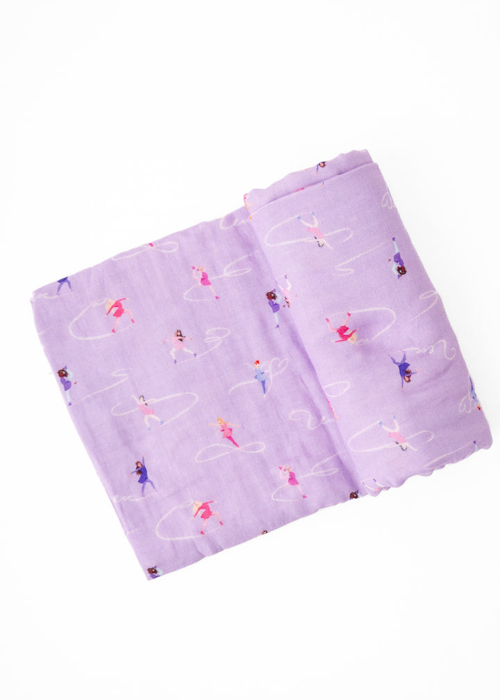Ice Skating Swaddle Blanket