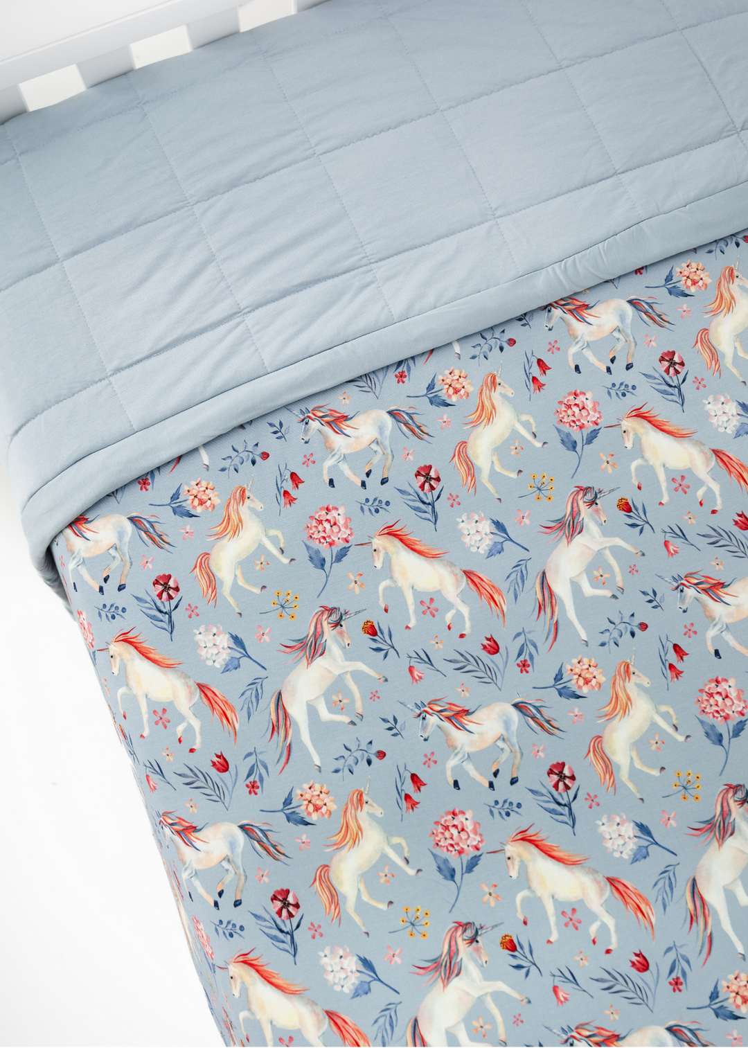 Unicorns Large Quilted Bamboo Blanket