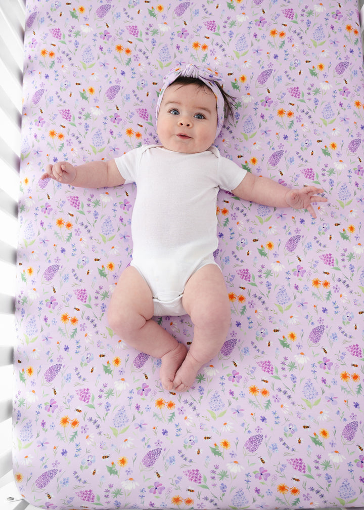 Gigi Floral Bamboo Crib Sheet