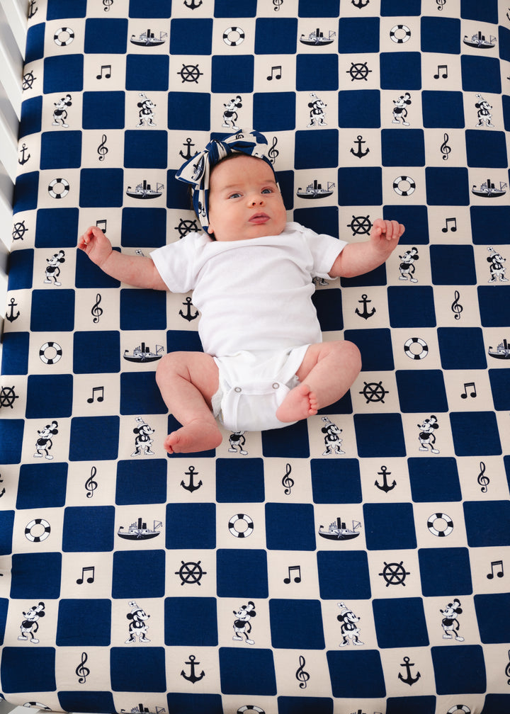 Steamboat Willie Bamboo Crib Sheet