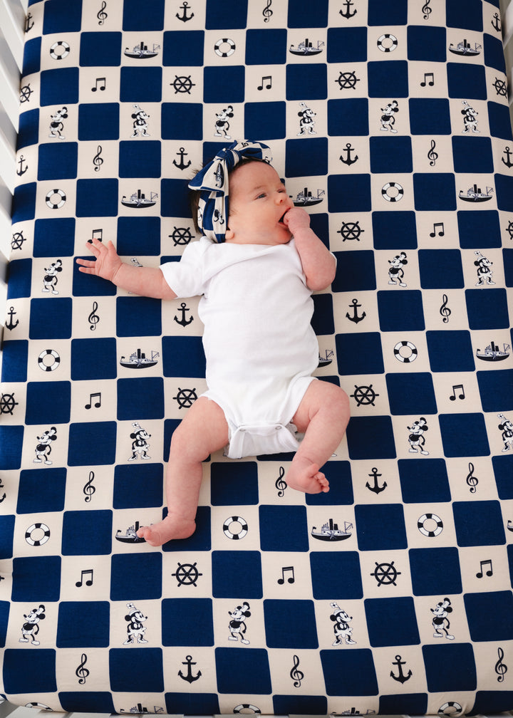 Steamboat Willie Bamboo Crib Sheet