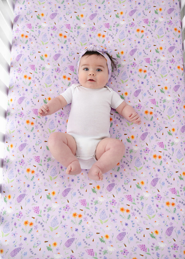 Gigi Floral Bamboo Crib Sheet
