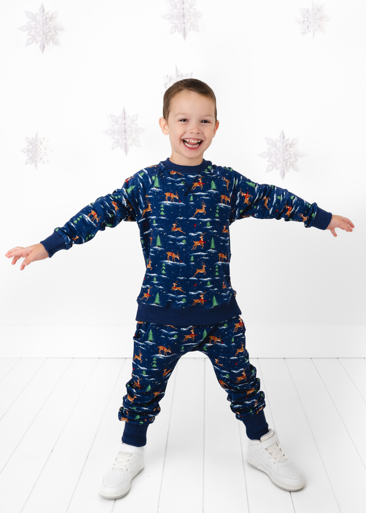 *PREORDER* Reindeer Christmas Kids Jogger Set
