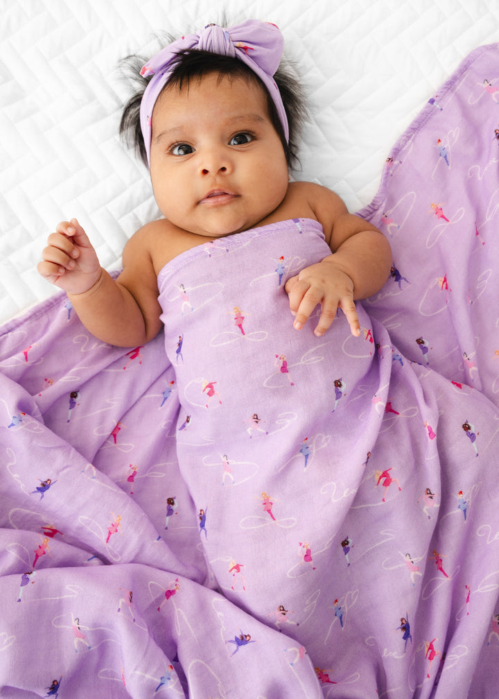 Ice Skating Swaddle Blanket