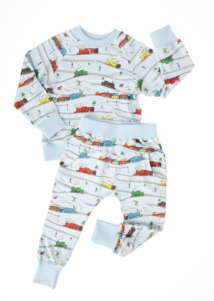 Little Engine that Could Bamboo Kids Jogger Set