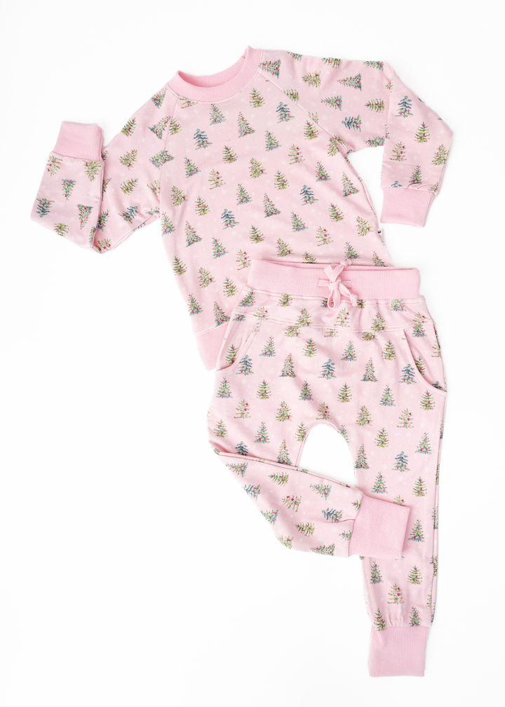 *PREORDER* Pretty Pink Christmas Kids Jogger Set